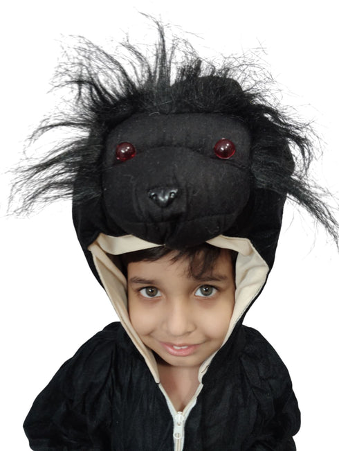 BookMyCostume Chimpanzee Gorilla Black Monkey Animal Kids Fancy Dress Costume